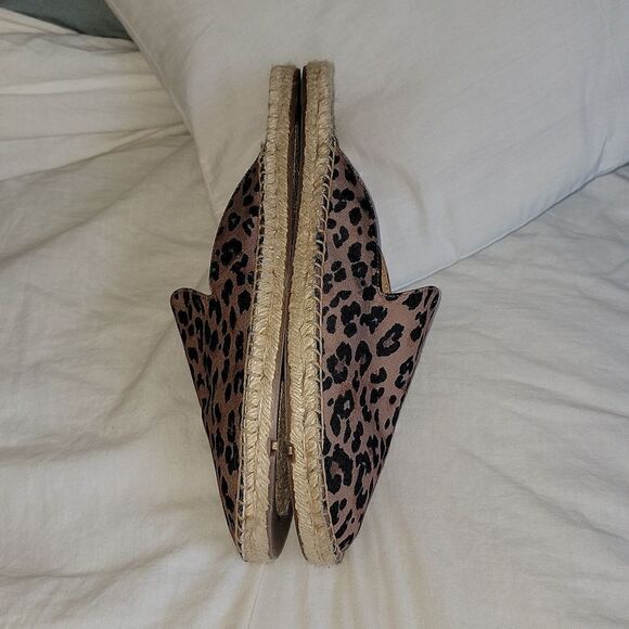 New JCrew Animal Leopard Printed Espadrille Mule Slides Size 11 - Picture 11 of 13